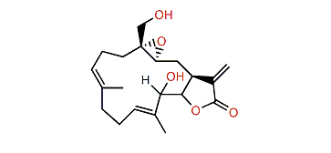 (E,E)-13,18-Dihydroxy-3,4-epoxy-7,11,15(17)-cembratrien-16,14-olide