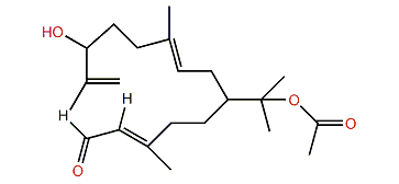 (3E,11E)-15-Acetoxy--9,10-seco-3,8,11-cembratrien-10-al