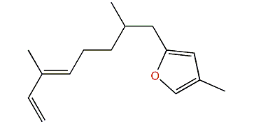 (E)-2-(2,6-Dimethyl-5,7-octadienyl)-4-methylfuran