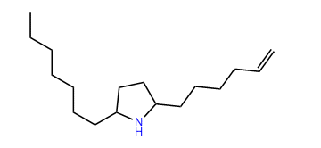 2-Heptyl-5-(5-hexenyl)-1-pyrrolidine