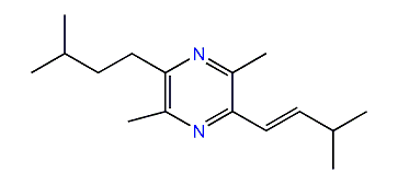 2-Isopentyl-3,6-dimethyl-5-((E)-3-methylbut-1-enyl)-pyrazine