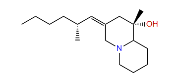 (1S,Z)-1-Methyl-3-((R)-2-methylhexylidene)-octahydro-1H-quinolizin-1-ol