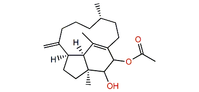 2beta-Acetoxy-3alpha-hydroxy-1(15),8(19)-trinervitadiene