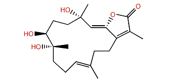 3,4-Dihydro-4a,7b,8a-trihydroxy-2-sarcophine