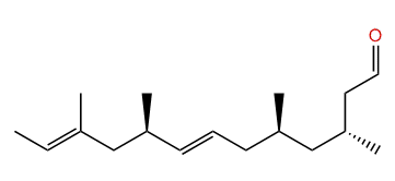 (3R,5S,9R,7E,11E)-3,5,9,11-Tetramethyl-7,11-tridecadienal