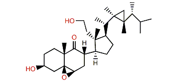 3b,11a-Dihydroxy-5b,6b-epoxy-9,11-secogorgostan-9-one
