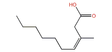 (Z)-3-Methyl-3-decenoic acid