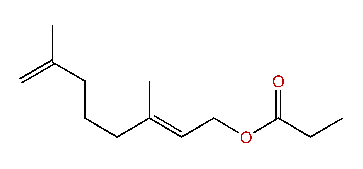 (E)-3,7-Dimethyl-2,7-octadienyl propionate