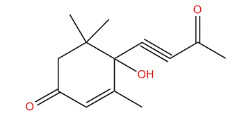 4-Hydroxy-4-(3-oxo-1-butynyl)-3,5,5-trimethylcyclohex-2-en-1-one