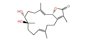 7b,8a-Dihydroxydeepoxy-ent-sarcophine