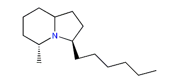 (E,E)-5,9-3-Hexyl-5-methylindolizidine