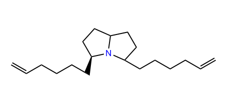 (E,Z)-5,8-3,5-di-(5-Hexen-1-yl)-pyrrolizidine