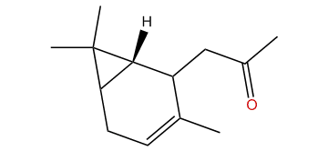 1-((1S)-3,7,7-Trimethylbicyclo[4.1.0]hept-3-en-2-yl)-propan-2-one