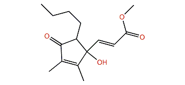 (E)-Methyl-3-(5-butyl-1-hydroxy-2,3-dimethyl-4-oxocyclopent-2-enyl)-acrylate