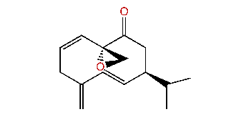 7-Methylene-4-isopropyl-12-oxa-tricyclo[4.4.2.01,5]-9-dodecen-2-one