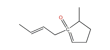2-((E)-But-2-enyl)-3-methylcyclopenten-2-one